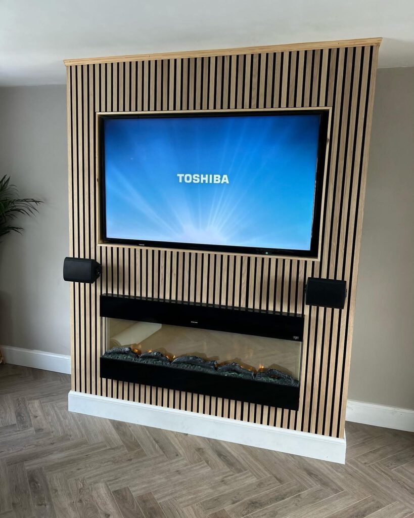 media wall wood slats